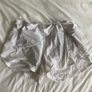 lululemon speed up shorts 4” white